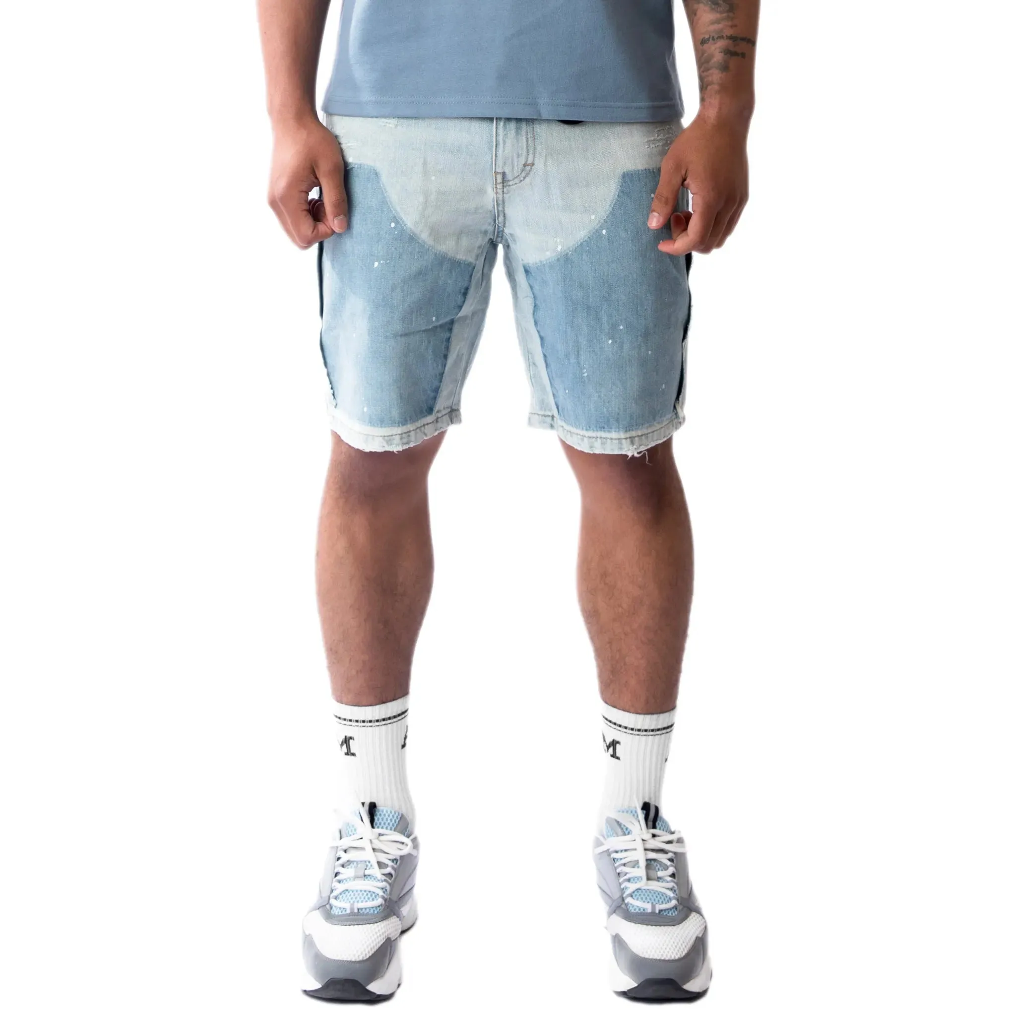 Amicci Adrano Light Blue Carpenter Shorts