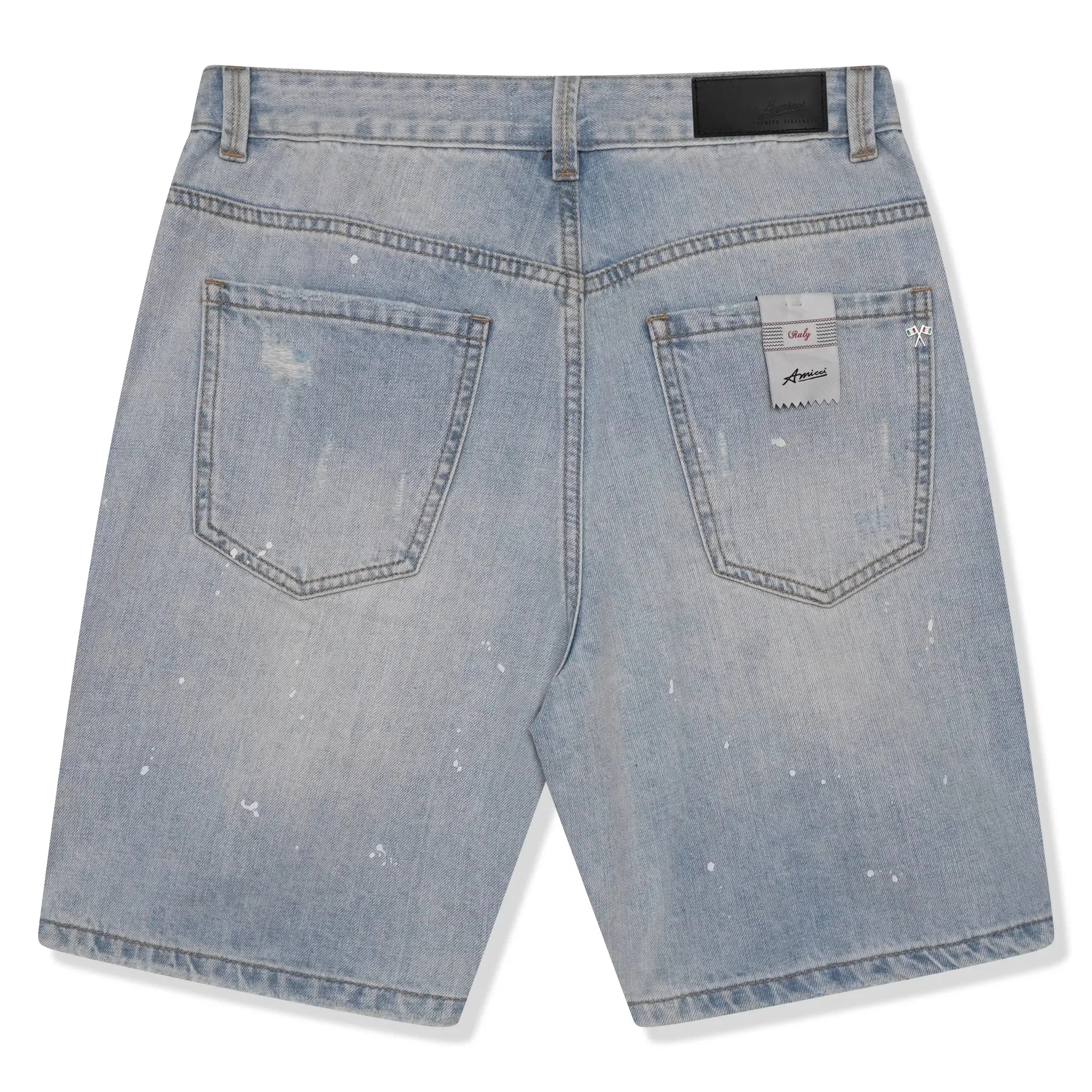 Amicci Adrano Light Blue Carpenter Shorts