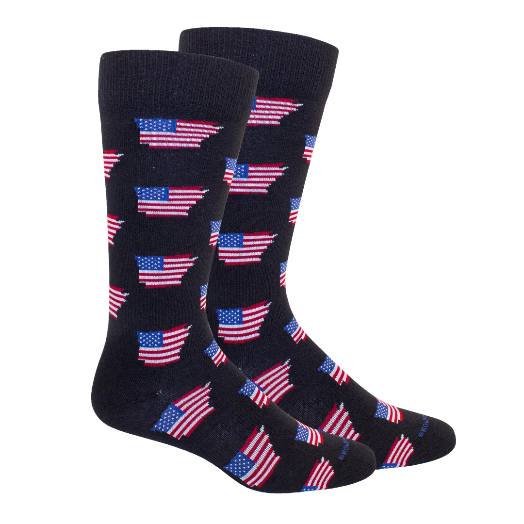 Arkansas USA Flag Crew Socks