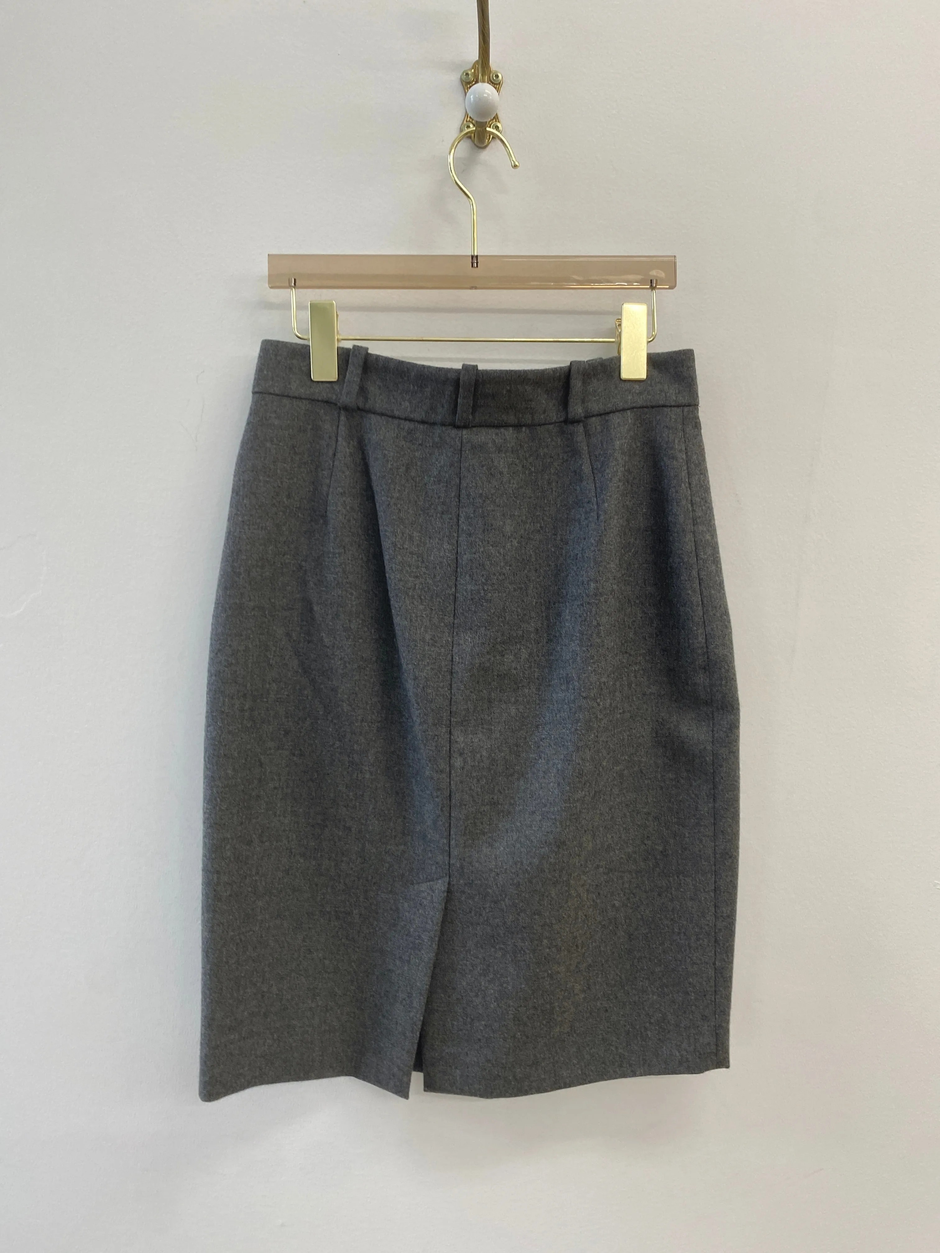 Balenciaga | Grey Wool Skirt w/ Belt Loops (Vintage)