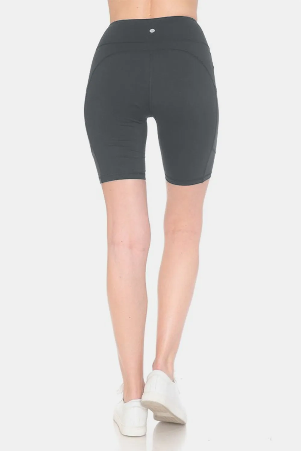 Biker Shorts High Waist Activewear in Charcoal by Leggings Depot