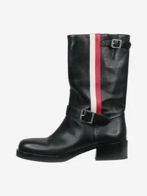 Black leather boots - size EU 38.5