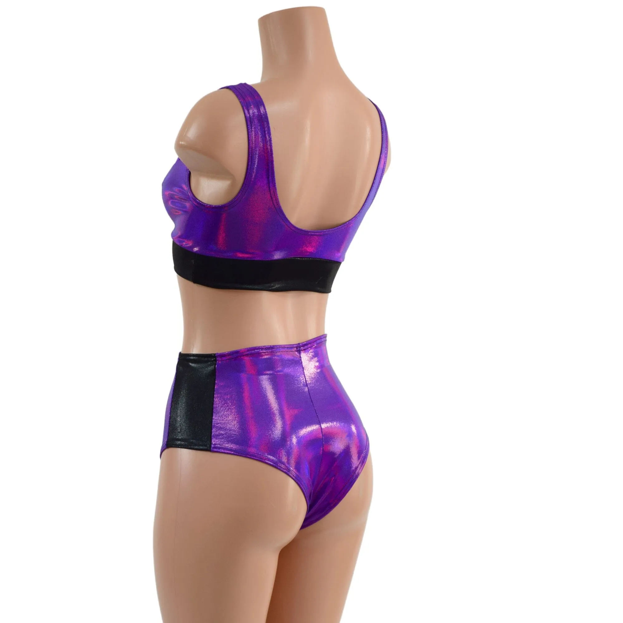 Black Mystique and Grape Holographic Siren & Starlette Set