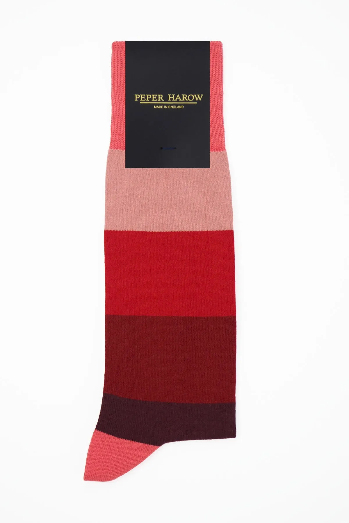 Block Stripe Men's Socks - Fire