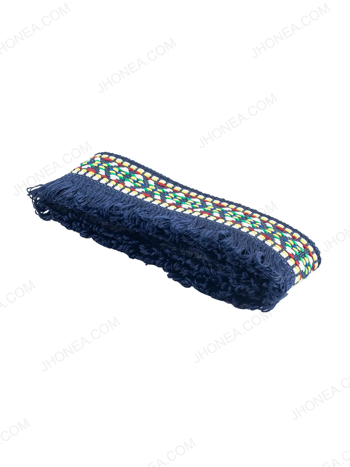 Boho Looking Navy Blue Tassel Fringe Lace