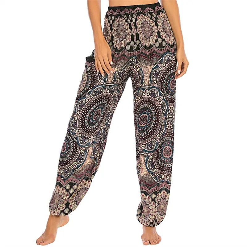 Boho Print Casual Pants