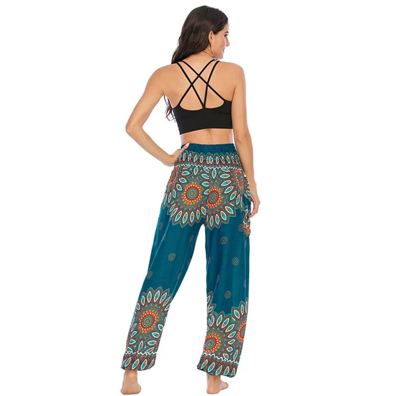 Boho Print Casual Pants