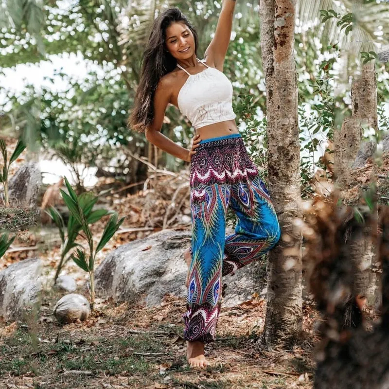 Boho Print Casual Pants