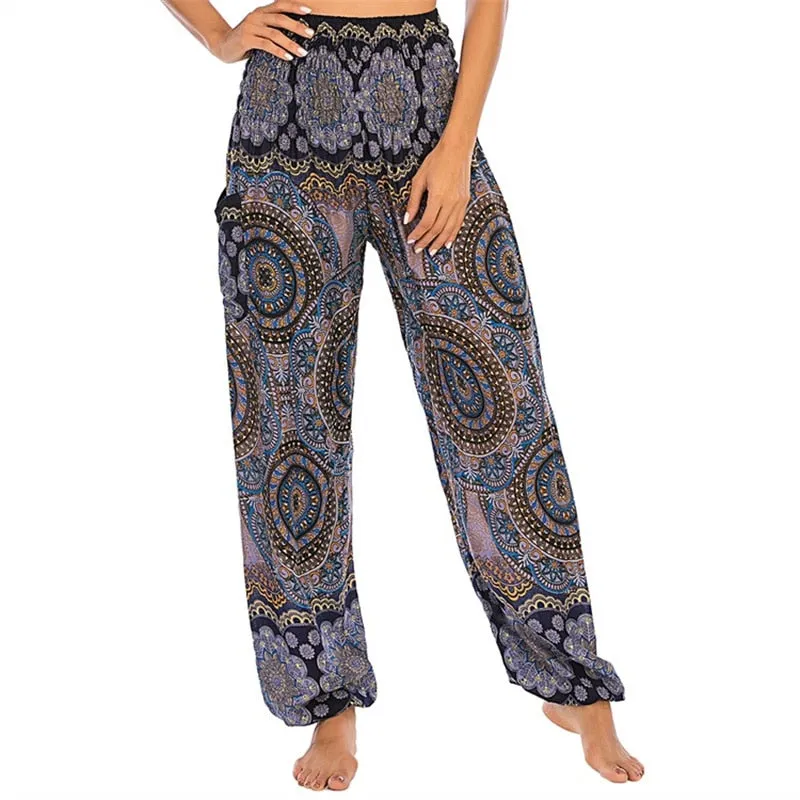 Boho Print Casual Pants