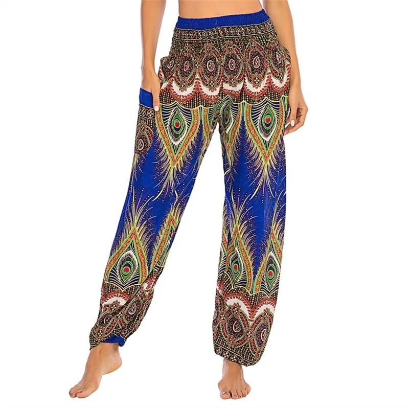 Boho Print Casual Pants