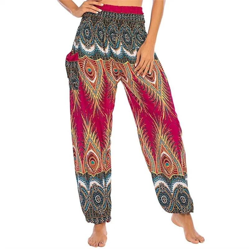 Boho Print Casual Pants