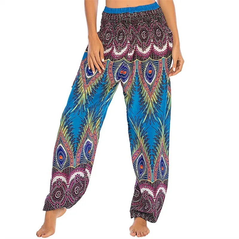 Boho Print Casual Pants