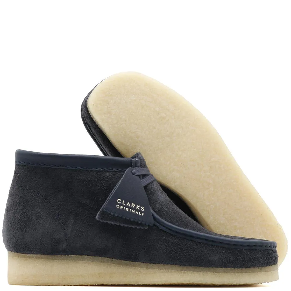 Clarks Originals Wallabee Boot / Navy Hairy Suede