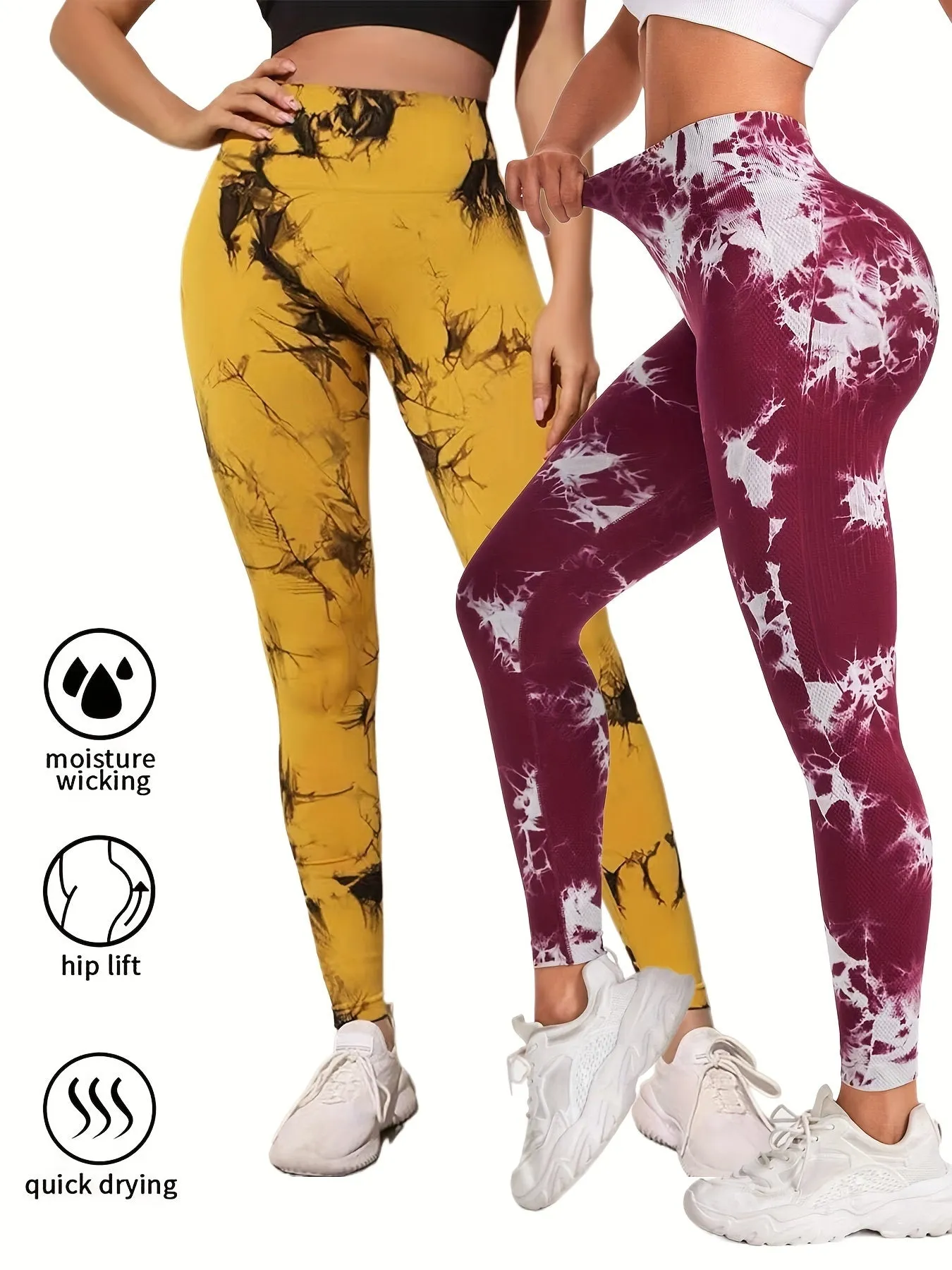 Confezione da 2 Leggings Senza Cuciture per Allenamento: Comfort e Stile