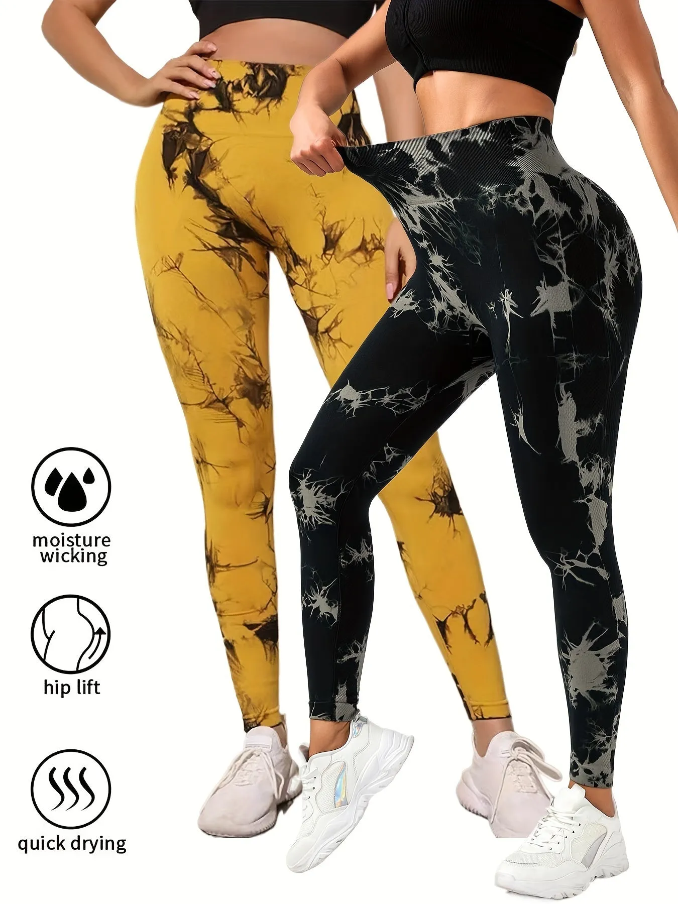 Confezione da 2 Leggings Senza Cuciture per Allenamento: Comfort e Stile