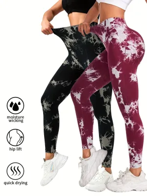 Confezione da 2 Leggings Senza Cuciture per Allenamento: Comfort e Stile