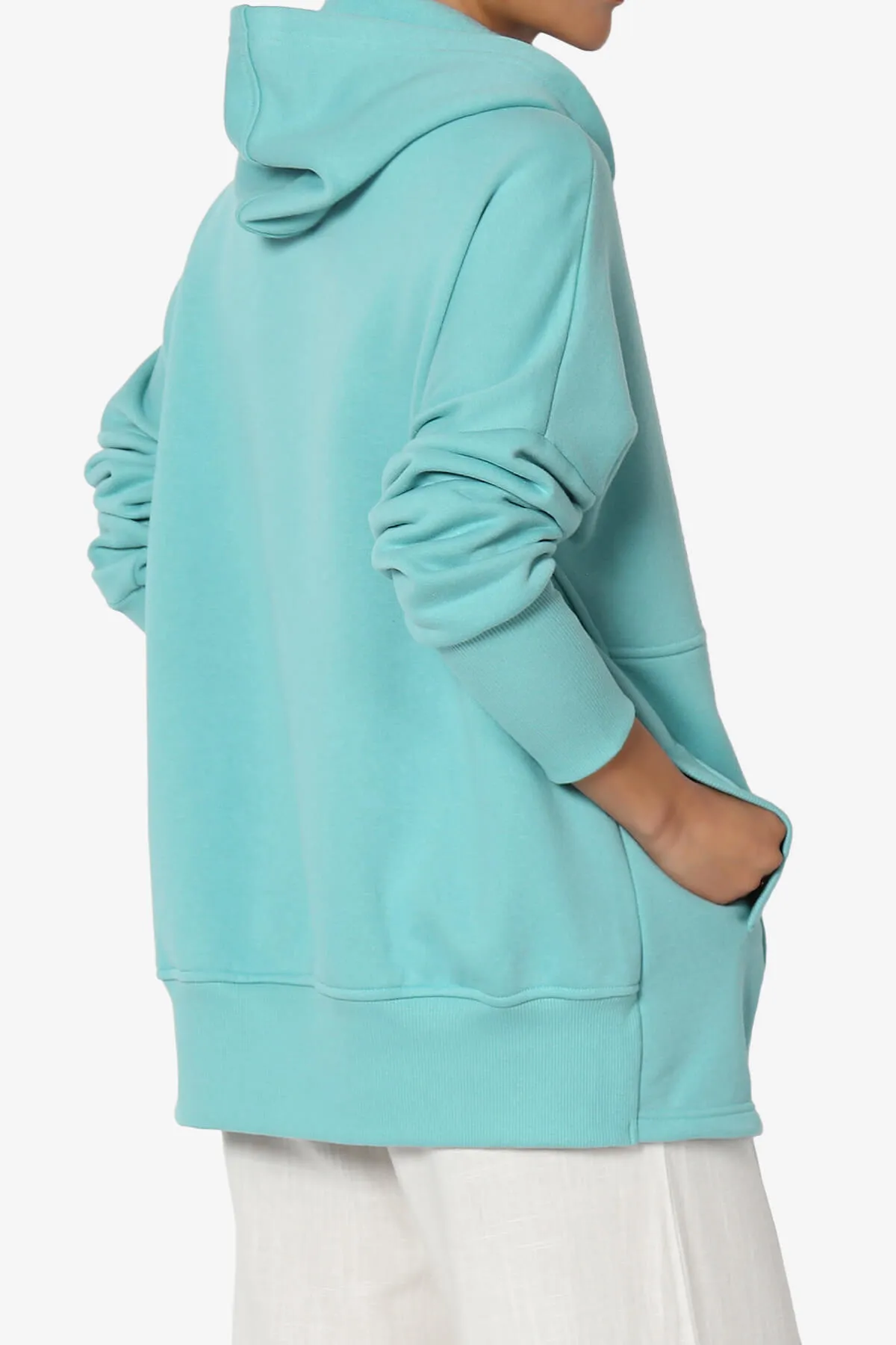 Destene Button V-Neck Hoodie