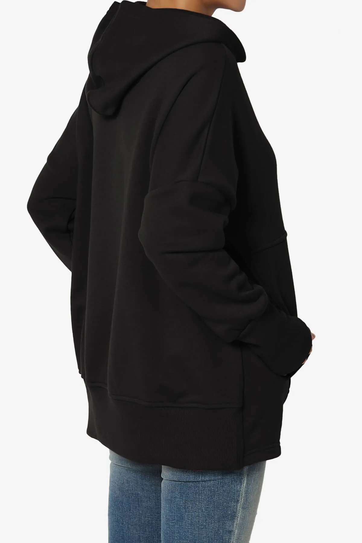 Destene Button V-Neck Hoodie