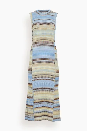 Fairfax Sleeveless Dress in French Blue Multi