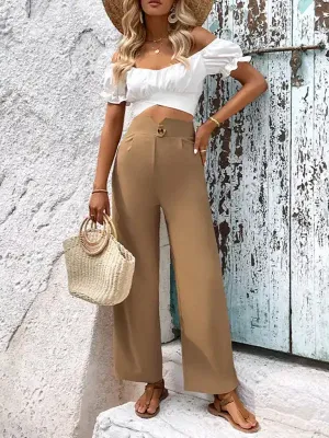 Fashion Women’s Solid Color Casual Pants