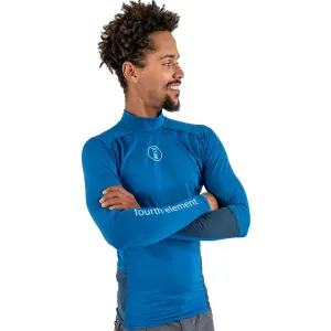 Fourth Element Men's Hydroskin Ocean Positive Long Sleeve Rash Guard Scuba Blue