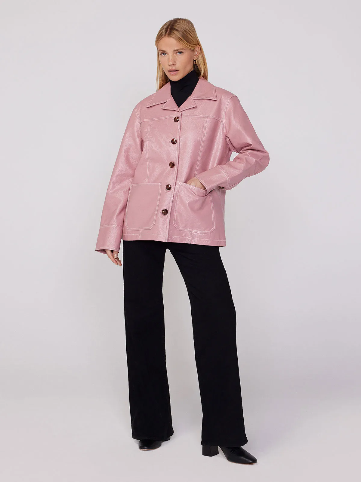 Frankie Pink Vinyl Jacket