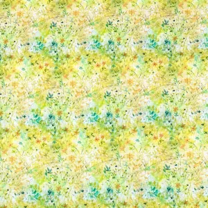 Green Garden Linen Blend Fabric