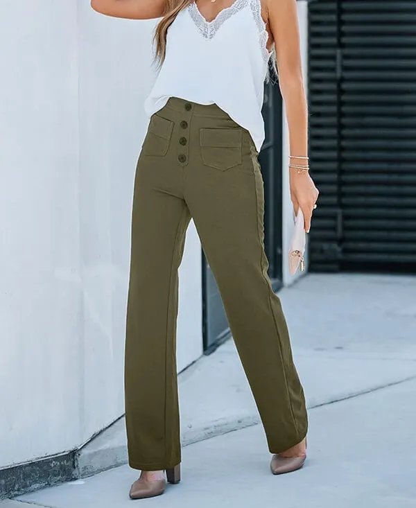 Lea | High-Waisted Elastische Casual Pants