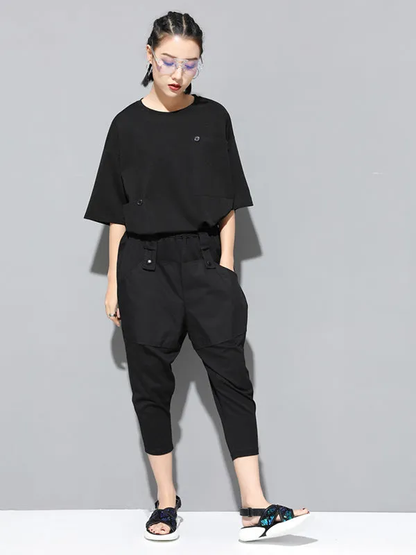 Loose Split-Joint Harem Pants