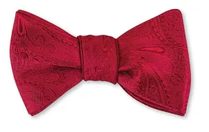 Red Paisley Bow Tie - B3717