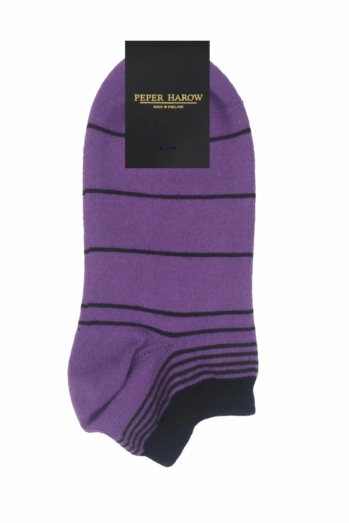 Retro Stripe Women's Trainer Socks - Purple