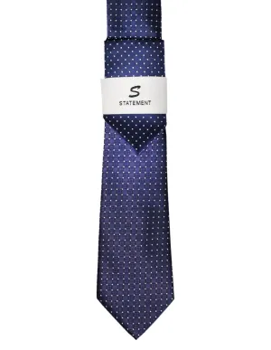 SAPPHIRE DOT 2 PC TIE & HANKIE SET