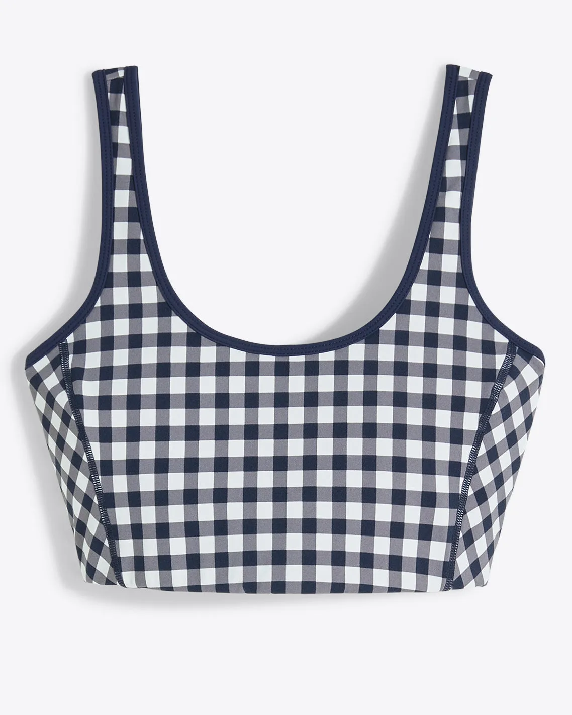 Sports Bra in Navy Gingham