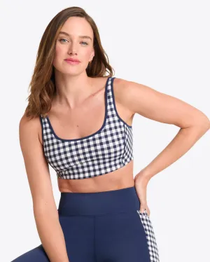 Sports Bra in Navy Gingham