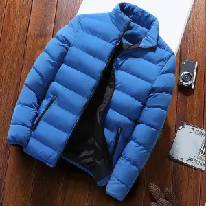 Stand Collar Thick Jacket Winter Men's Padded Coat Thick Windproof Warm