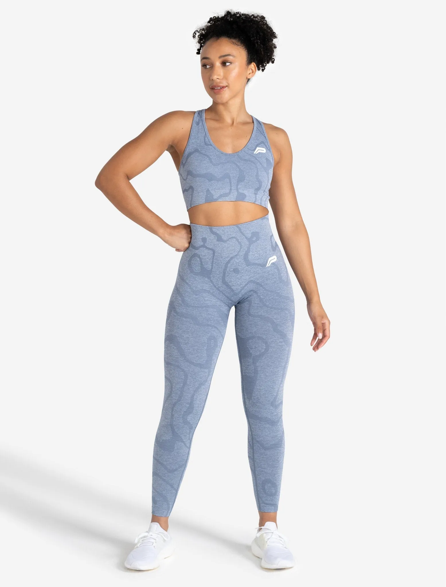 Sustainable Seamless Leggings - Blue