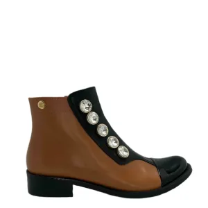 Tudor - Black and natural Ankle Boot