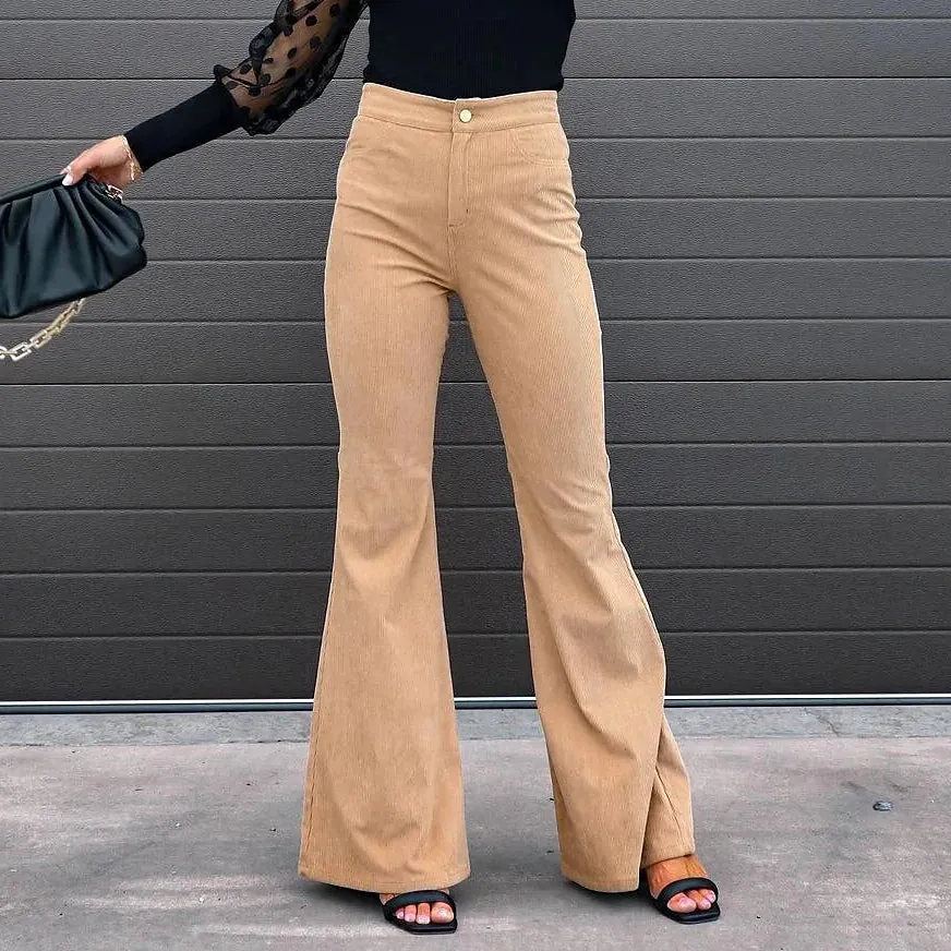 Women's Bootcut Pants Trousers Jeans Corduroy